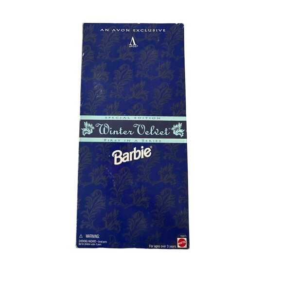MATTEL 1995 Winter Velvet Avon Exclusive Barbie Blonde Doll NEW NIB - Picture 3 of 6